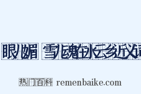 眼儿媚·雪儿魂在水云乡近义词是什么意思的图片